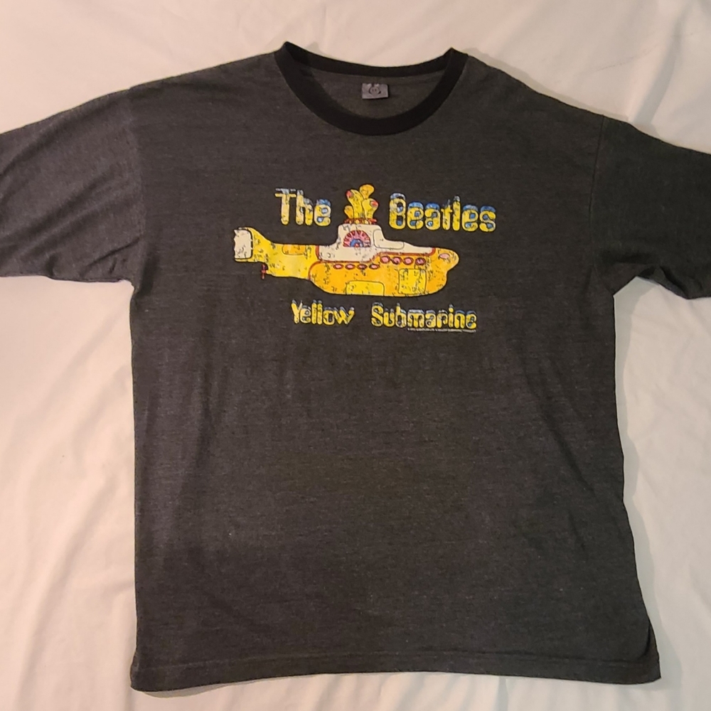 The Beatles Yellow Submarine Vintage 2003 Subafilms Black Ringer Tee Size XL